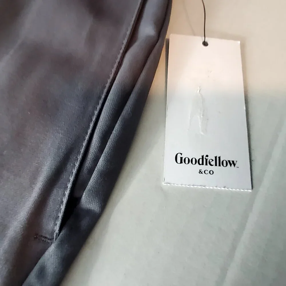 Good Fellow Pleated Trouser Mens Cotton Stretch Slim Tapered Leg Chinos W36 L32 - Picture 12 of 12